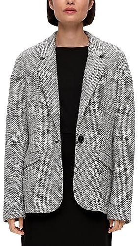 s.Oliver Bouclé-Blazer aus Baumwollmix