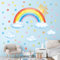 DECOWALL SG3-2314 Large Rainbow Cloud Stars Wall Stickers Sun Clouds Star Decals Removable for Baby Kids Nursery Girls Bedroom Living Room Wall Décor