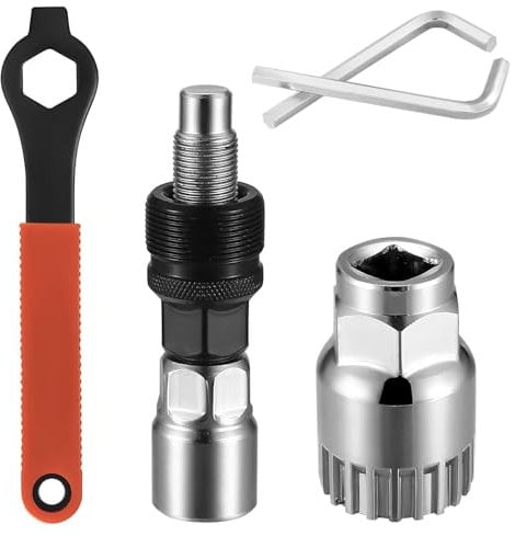 Bicycle Crank Extractor Puller, Bicycle Crank Removal Tool Set, Bike Crank Puller Tool Set, Bottom Bracket Remover, 16mm Bike Crankset Wrench Spanner Set, Bicycle Removal Repair Tool for Mountain Bike
