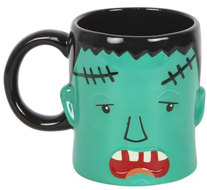 Frank Monster Head Mug – Quirky Grumpy Monster Design – Perfect for Halloween Lovers – 450ml Ceramic Coffee or Tea Mug – Fun Gift for Spooky Enthusiasts