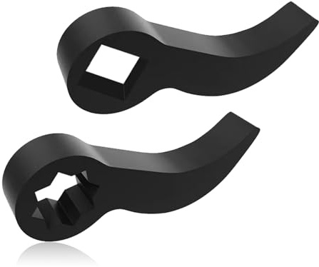 2Pcs Drive Pry Bar Wrench Adapter Head,1/2 Inch Half Shaft Removal Car Repairing Adapter ToolAdjustable Angle Crow Bar Head Compact Ratchet Crowbar Adapter Head Horns Half Shaft Dissembling Tool