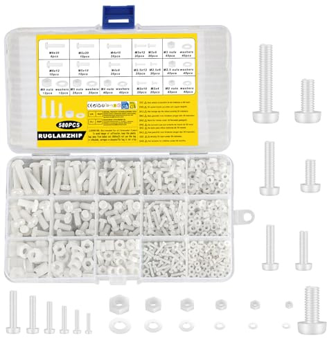 580 Piezas Set De Tornillos De Nylon M2-M6