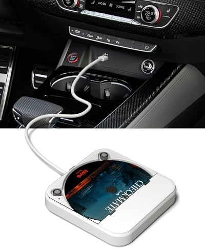 Lettore CD esterno universale per auto, lettore CD portatile con cavo AUX e telecomando, si collega alla porta USB dell'auto, laptop, TV, Mac, computer, per Android 4.4 e superiori