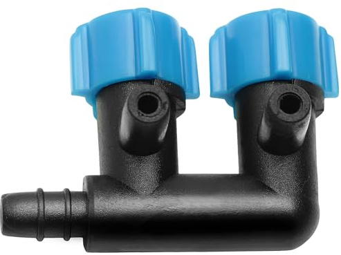 k2aqua Plastic Air Flow 2 Way Control Regulator Valve For Aquarium Fish Pump for Tube 4/6mm