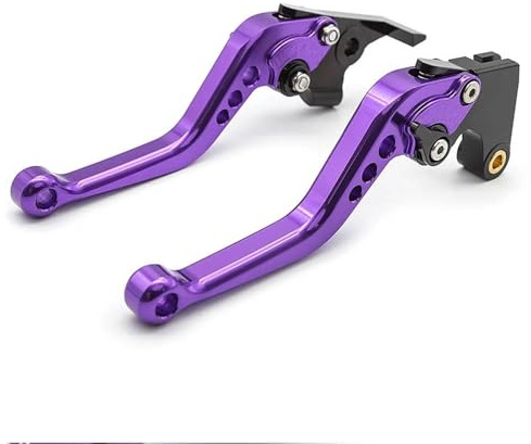 RORVECQ Leva Freno E Frizione Regolabile Per Yamaha MT09 MT07 FZ09 FZ07 MT-09 MT-07 MT 07 09 Per Tracer 700 900 Per Ténéré 700(Viola,147mm)