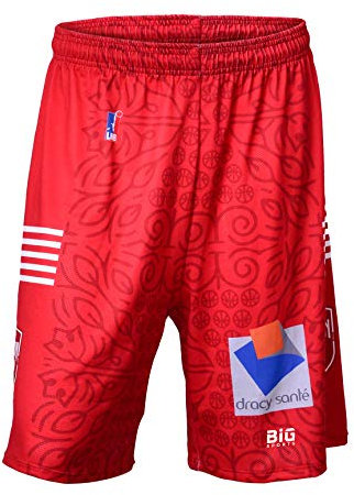 Elan Chalon Chalon Chalon-Sur-Sône Offizielle Outdoor-Shorts, 2018-2019 XX-Small rot