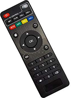 Tekeir Remplacement Télécommande Compatible avec la boîte de télévision Android x96, MXQ X96 Min, MXQ TX3 Mini, MXQ X96, H96 Max, Scuishion V88, openbox VX2, Openbox VX