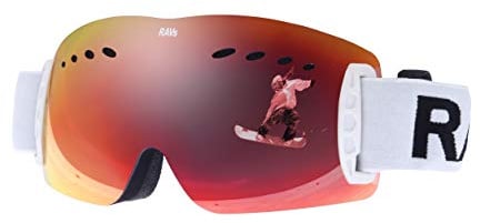 Ravs Universal Skibrille extrem leicht-Doppel Scheibe 100% UV-Schutz Max Vision Lenskompatibel iinkl.Softbag