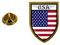 Akachafactory Pin Badge Pin Souvenir City Flag Country USA American Crest