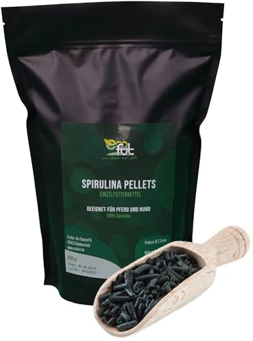 Spirulina Pellets 1 kg für Pferde und Hunde. Für mehr Kraft und Vitalität.