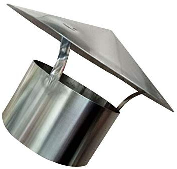 DZDZXQG Edelstahl Kaminverkleidung Ofenrohr Regenschutz Schutzkappe Topf Dachverkleidung, Durchmesser, Rohrleitungen, Belüftung, Kappe, Regenhut, Haube, 250 mm
