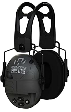 Walker's Rechargeable Lightweight Shooting Hunting Range Electronic Slim Low Profile Hearing Protection FireMax Earmuffs