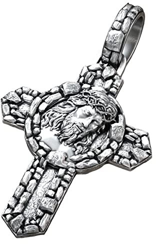 Neu Jesus Christus Sterling Silber 925 Kreuz Anhänger INRI Religiöse Halskette Massiv Groß Charme Schmuck Geschenk Handmade Silverzone77