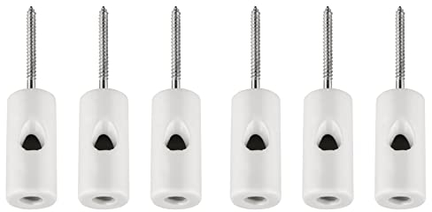 6er Pack, Porzellan Retro Hook Kabelhalter, Kabelhaken, Zugentlastung