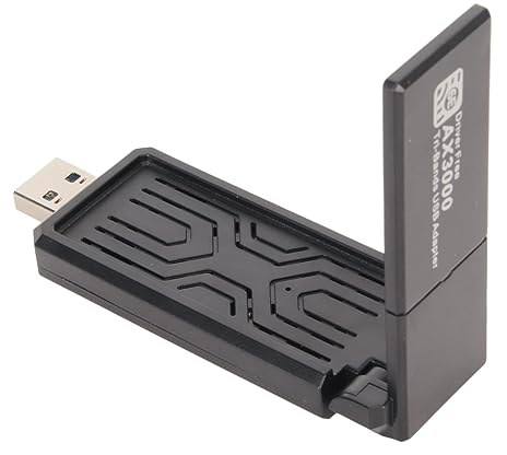 PUSOKEI Tarjeta de Red USB de 3000Mbps, Adaptador WiFi 6E Tribanda 2.4G/5G/6G para 10 11 con Transferencia de Datos Rápida y Conexión Estable, Adaptador USB WiFi Dongle para PC de
