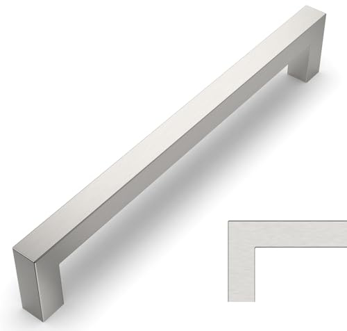 Amerdeco 15 Pieza Tiradores Cocina 160mm Tiradores Armarios Plata Tirador Puerta Tiradores Cajones de Acero Inoxidable Manillas Tiradores Para Muebles Tirador Puerta Corredera