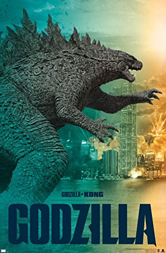 Trends International Godzilla vs. Kong – Godzilla Wandposter, 34 x 22,4 cm, ungerahmte Version