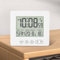 Digitaler Funkwecker, Digitaler Funkwecker mit Thermometer, Wecker Digital mit Zwei Weckzeiten, Leuchtend, Datum, Woche,Temperatur, Schlummerfunktion, Digitalwecker, Funk-Uhr, ohne Batterie(Weiß)
