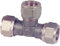 Klemmringverschraubung aus Messing, T-Stück 10x10x10mm