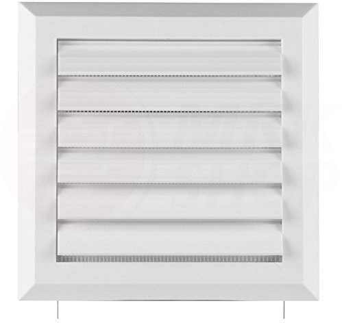 Lamellengitter Jalousie Lamellen Lüftungsgitter Insektennetz Wetterschutz Gitter 1. 130 x 130 mm weiß