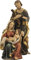 Krippenfigur, Heilige Familie Krippenblock Höhe ca. 25cm