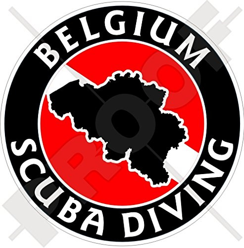 Vinyl-Aufkleber, Motiv: belgische Weltkarte, 100 mm, rund, für Stoßstange