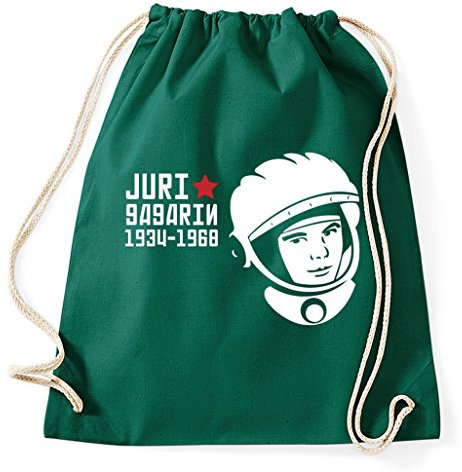 STYLETEX23 Juri Gagarin Turnbeutel Sportbeutel, flaschengrün