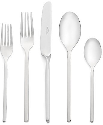 Villeroy & Boch 1263389014 New Wave 5-Piece Flatware, Stainless Steel, Silver/Platinum