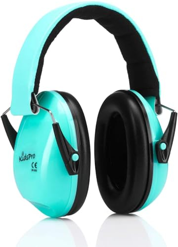 Senner ® KidsPro | Protectores auditivos para niños - Auriculares con SNR de 28 dB - Para niños hasta 12 años, ajustables - Protectores de oído para niños - Turquesa
