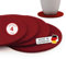 filzbrand Filz Untersetzer rund für Gläser, Filzuntersetzer 4 Stück (4er Set), Ø 10 cm in braunrot, 3 mm dick, Glasuntersetzer, Getränkeuntersetzer aus Designfilz 100% Wolle – Made in Germany