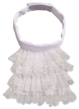 BLESSUME Jabot Kragen Retro Spitze jabot Kostüm, Wenig Weiß Jabot