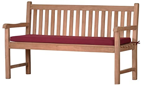 Kai Wiechmann Auflage Gartenbank Bankauflage 170 x 47 cm rot 100% strapazierfähiges Polyester