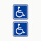 Autodomy Autocollants Handicapé Pack 2 Unités Usage Externe | Autocollant Handicapé Voiture Fourgonnette Camion 10x10 cm (Usage externe)