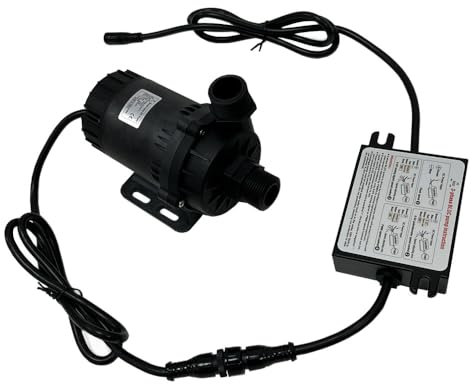 SHYSKY High Power Submersible Pump 24V 120W Micro Brushless DC Water Pump DC60G-24120S-1 12M 3800LPH, Dry Run Protection, Low Noise, for Cooling Circulation Pressure Sys