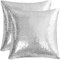 sourcing map Pailletten Kissenbezug 40x40cm Deko Kissenbezug 2er Set Dekorativ Kissenhülle Kissenbezüge für Dekokissen Zierkissen Couchkissen Silber