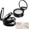 3-lagige Wimpernhalter-Organizer, rund, falsche Wimpern, Behälter mit Spiegel, Make-up, leere Tasche für Reisen, 2 Stück, schwarz