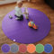 Sanosoft® Krabbelmatte Rund Made in Germany, Anti-Rutsch Krabbelunterlage (Rund 180cm Lila)