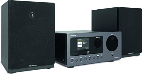 TechniSat DIGITRADIO 700 - Mikro-HiFi System (Internetradio, DAB+, UKW, CD-Player, Bluetooth, 40 Watt RMS Stereo-Boxen, Kopfhöreranschluss, Wecker, Sleeptimer, Kompaktanlage, Fernbedienung) schwarz