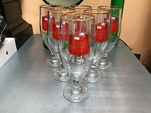 Lot de 6 verre à bière kronenbourg fleuron d Alsace 50cl neuf
