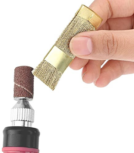 Nail Drill Bits Cleaning Brush, Copper Wire Mini Drill Bit Cleanser Manicure Accessories Tools (Golden Color)