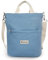 MAYMOONER Damen Canvas Damen Canvas Tote Bag mit Reißverschluss und Tasche,Lässige Umhängetaschen für die Schule,Große Hobo-Taschen,Shopping Umhängetaschen Hellblau