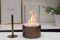Bio Ethanol Fireplace Indoor Outdoor Camping Glass Top Burner Fire Katy Black Tabletop Round (Bronze)