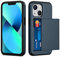 ACOCOBUY Coque pour iPhone 14 13 Étui Portefeuille Fente pour Carte Crédit Cachée Coque avec Porte-Cartes Antichoc Housse Protection à Double Couche Étui Housse Arrière 6,1 Pouces pour Hommes Marine