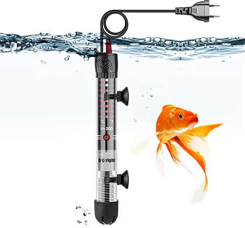 DoRight Sommergibile Riscaldatore Dell'acquario 100W, Riscaldatore Regolabile della Temperatura Dell'acquario, Regolatore di Temperatura Esterno per i Serbatoi di Pesce, Usato per L'acquario 50L-120L