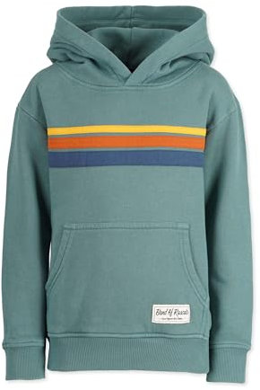 Band of Rascals Kinder Kapuzenpullover 70th Stripes aus Bio-Baumwolle, sage, Gr. 158