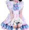 ZYSWCHB Robe Lolita for femme - Robe de costume Lolita for femme Rose Bleu Maid Cosplay Cute Lolita (Color : Pink five-piece set, Size : S)
