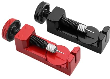 SPRHR 2 Stücke Uhrenwerkzeug Armband, Uhr Stiftausdrücker mit 3 Stück Stiftstanzen, Uhren Splintentreiber, Kompatibel mit den Meisten Uhren, zum Anpassen, Ersetzen und Stanzen von Armbändern