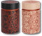 Dose Mandala 150g - 2er Set - mit warmtönigen Motiven aufwendig lackiert, Innendeckel und Stülpdeckel - Kaffee- Teedose Ø 7,5cm Höhe 11,7cm Vol. ca.520ml