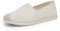 Alexis Leroy Alpargata Heritage Canvas Lona Fishman para Mujer Mocasines Planos Mujer Blanco Sólido 40 EU