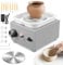 Tornio per Ceramica, Kooeuru Tornio per Argilla 2000 giri/min Velocità Regolabile con Piastre da 10/6,5 cm, Strumenti di Modellatura e Vasca Rimovibile, Tornio Ceramica per Bambini e Adulti, Grigio